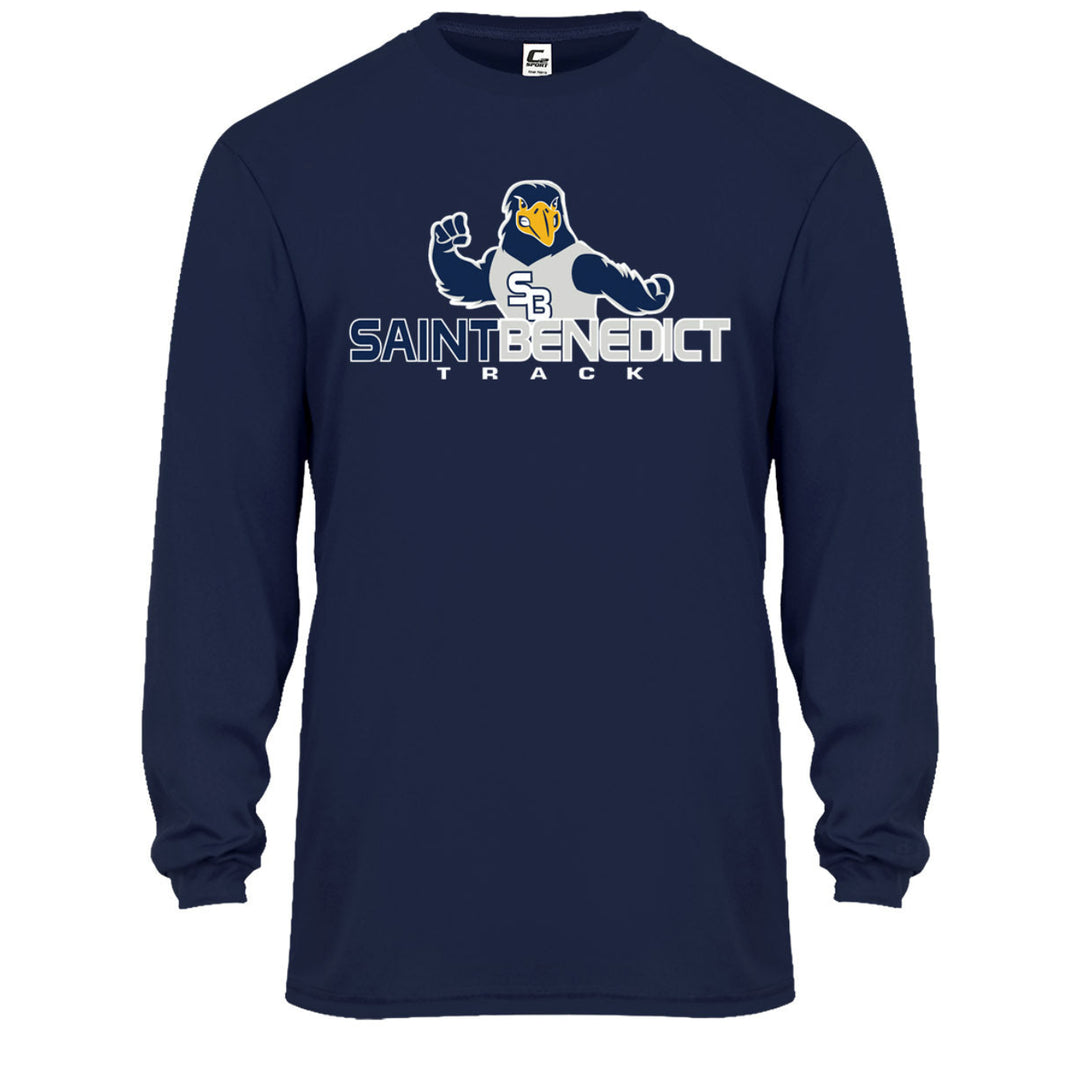 St. Benedict School Team Performance Long Sleeve T-shirt w/ Track Logo 