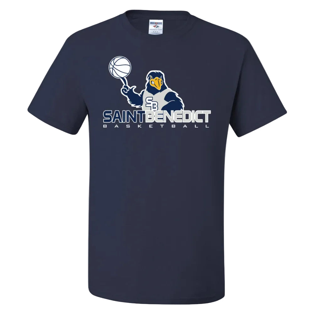 St. Benedict School Team Short Sleeve T-Shirt w/ Basketball Logo 