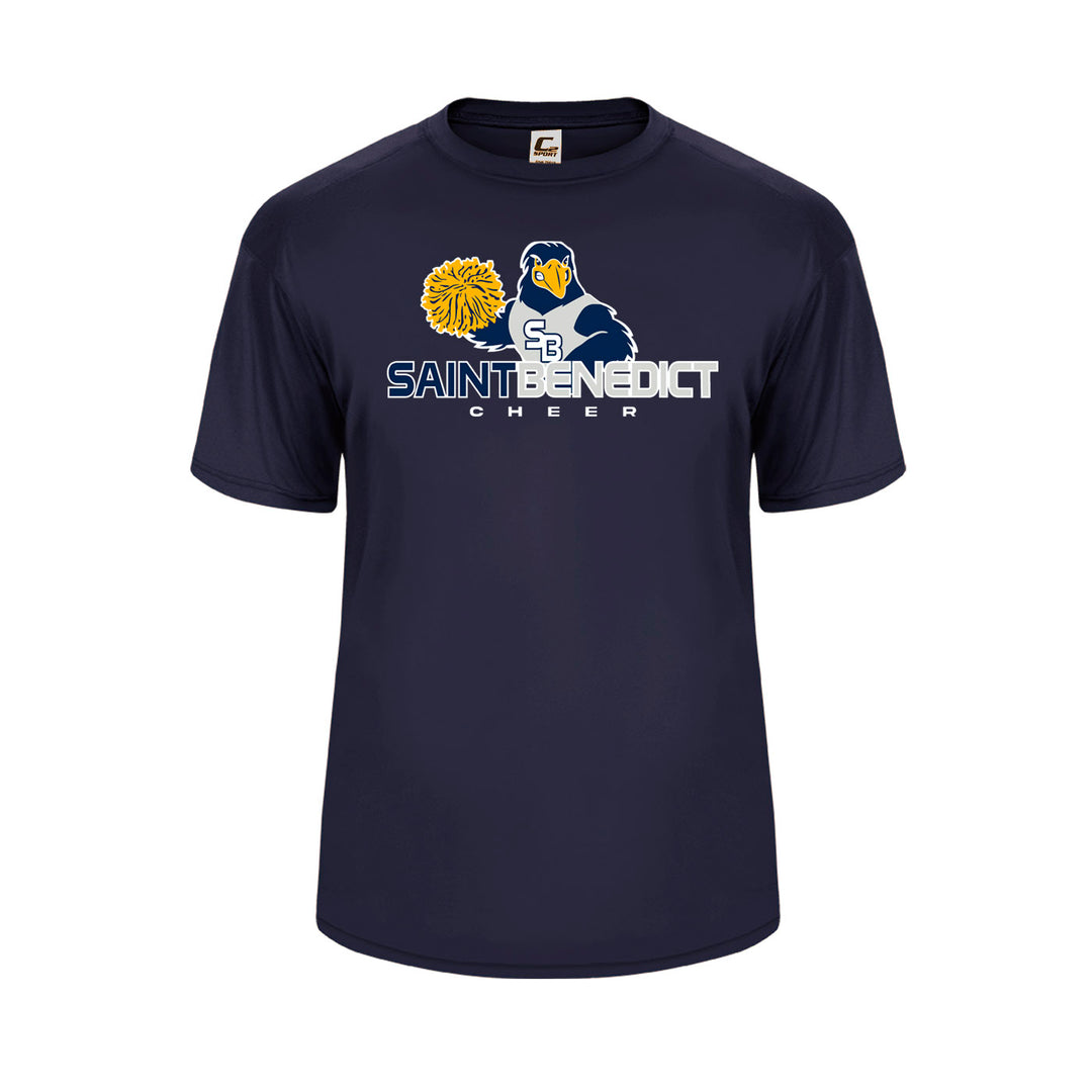 St. Benedict School Team Performance Short Sleeve T-shirt w/ Cheer Logo 