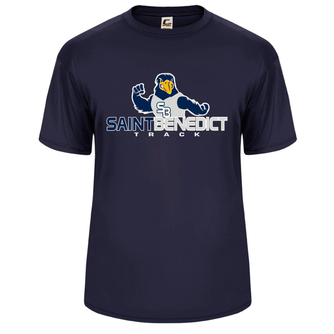St. Benedict School Team Performance Short Sleeve T-shirt w/ Track Logo 