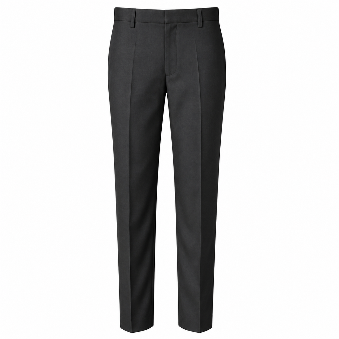 Super Soft Black Flat‑Front School Pants