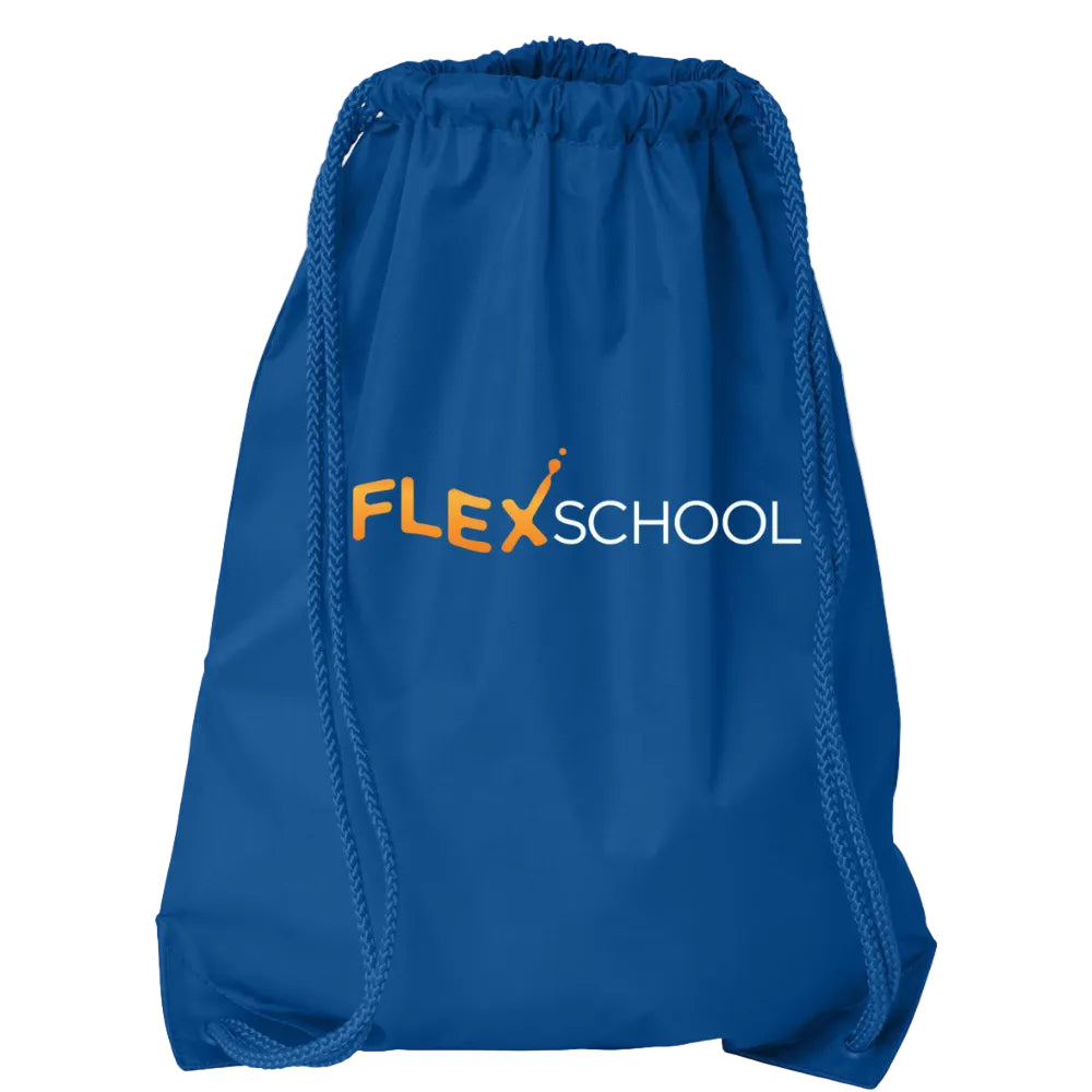 Flex School Spirit Cinch Bag w/ School Logo 
