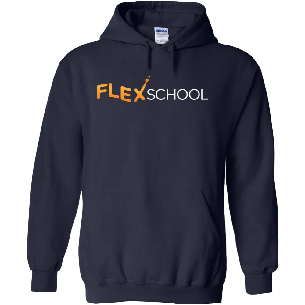 Flex School Team Pullover Hoodie w/ School Logo 
