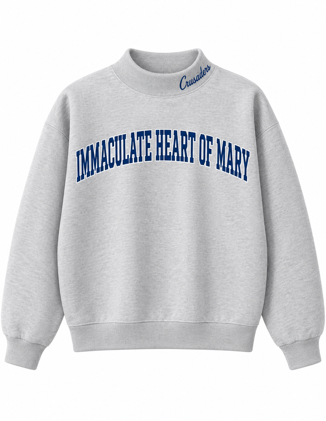 Mock Up Check Out Sign Immaculate Heart of Mary School Gray Mock-Neck Spirit Sweatshirt #42 ...
