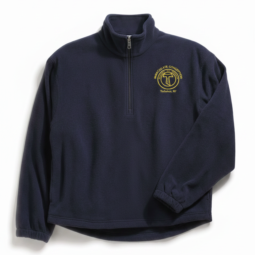 Immaculate Conception School Navy Half Zip Fleece w/ Logo