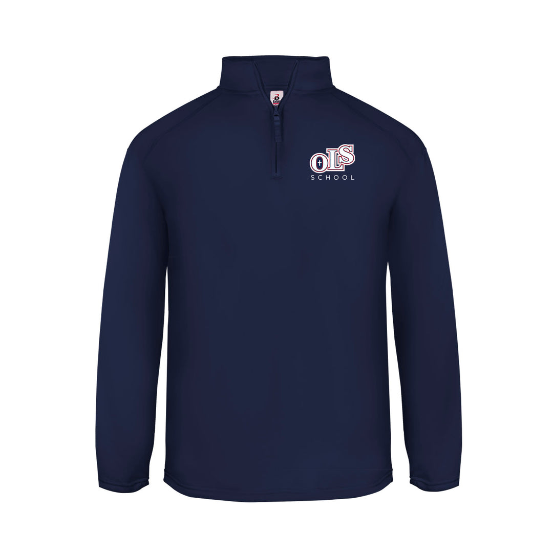 Our Lady of Sorrows School Navy Quarter Zip Performance Fleece w/ Logo