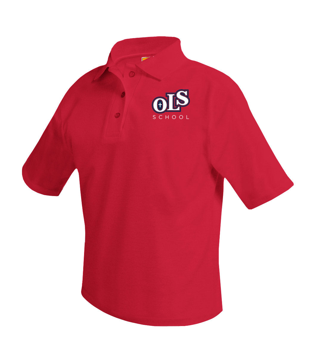 Our Lady of Sorrows School Red Short Sleeve Polo w/ Logo