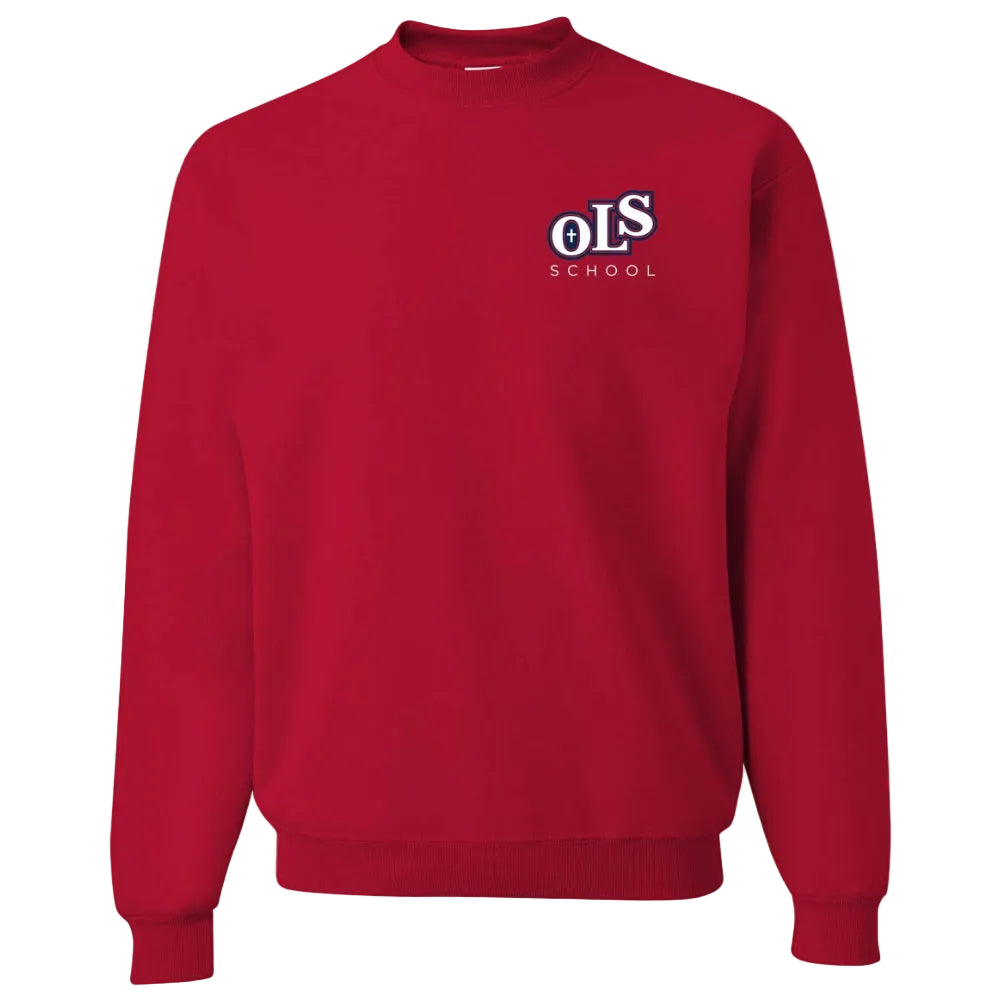 Our Lady of Sorrows Hanes Red Sweatshirt w/ Logo