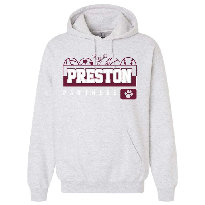 Preston High School Team Pullover Hoodie w/ Cheer Logo 