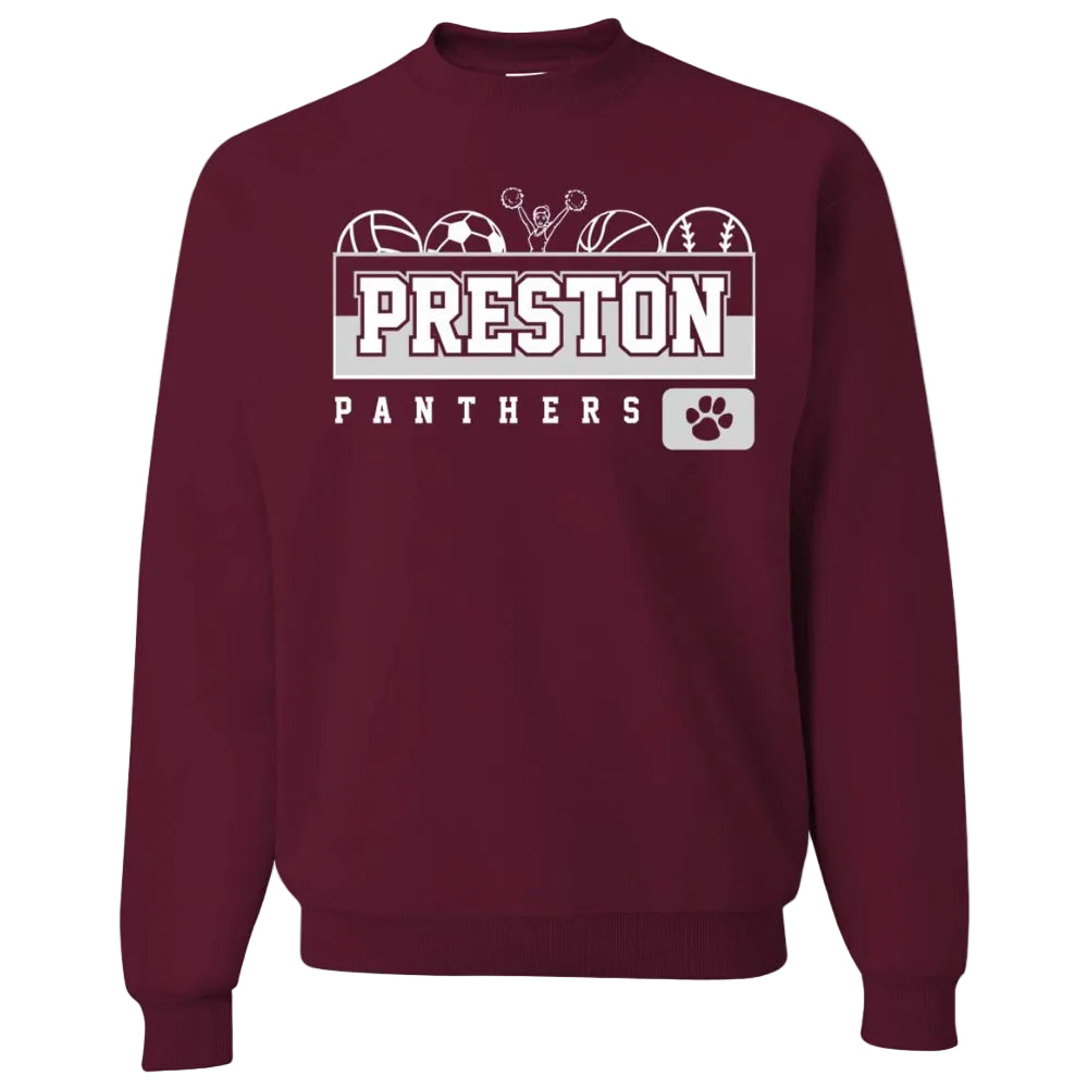 Preston High School Team Sweatshirt w/ Cheer Logo 