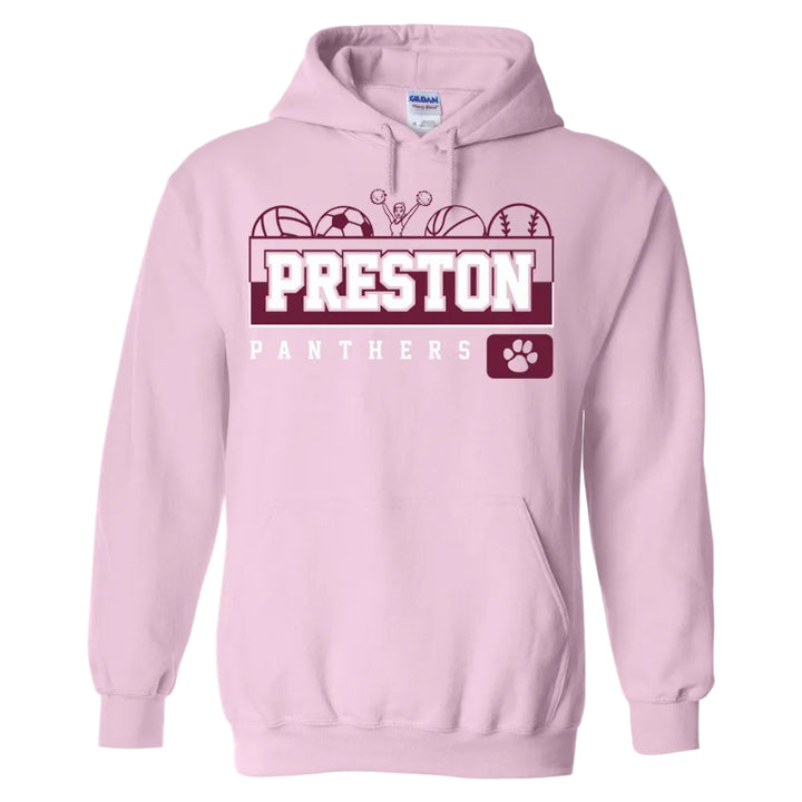 Preston High School Team Pullover Hoodie w/ Cheer Logo 