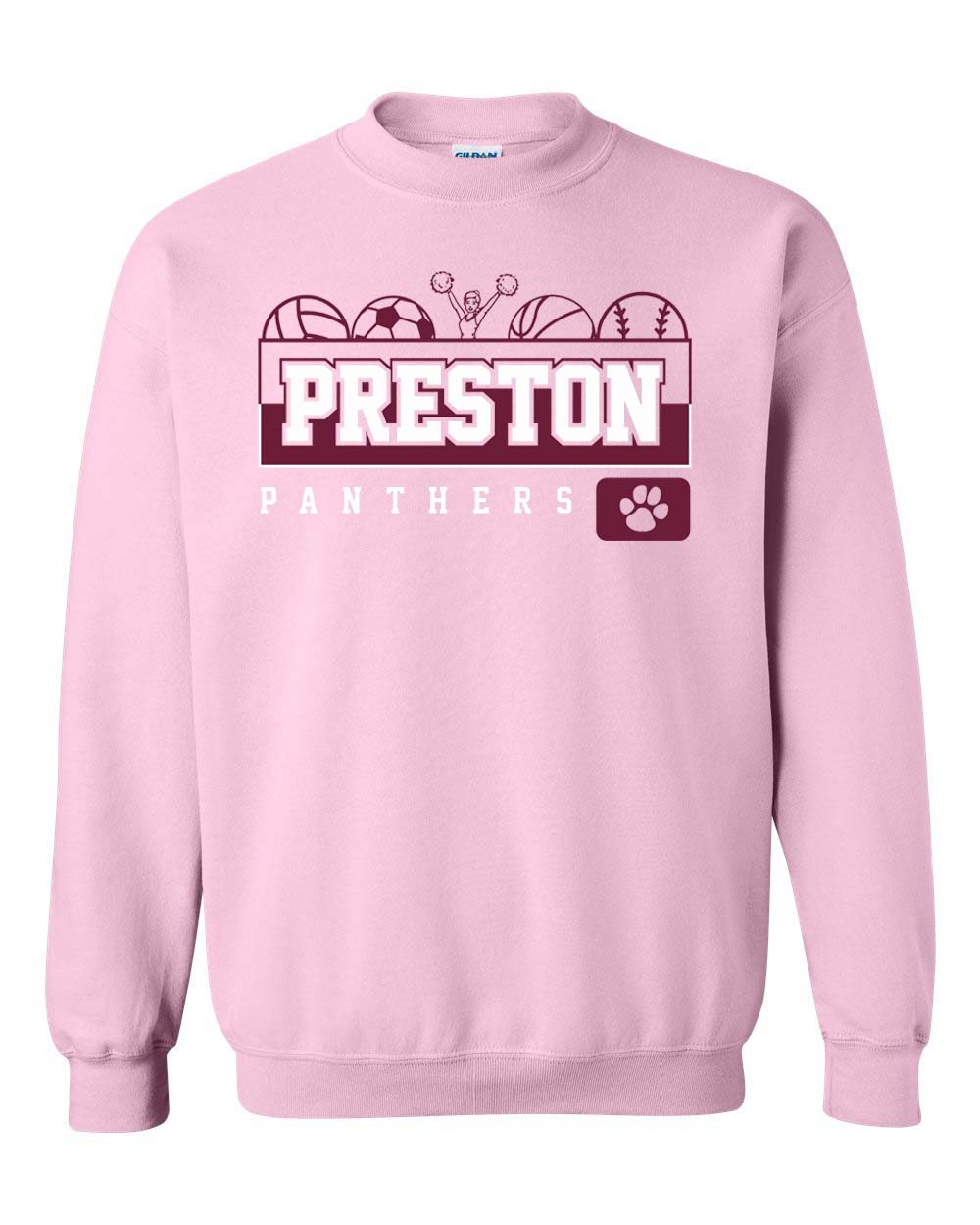 Preston High School Team Sweatshirt w/ Cheer Logo 