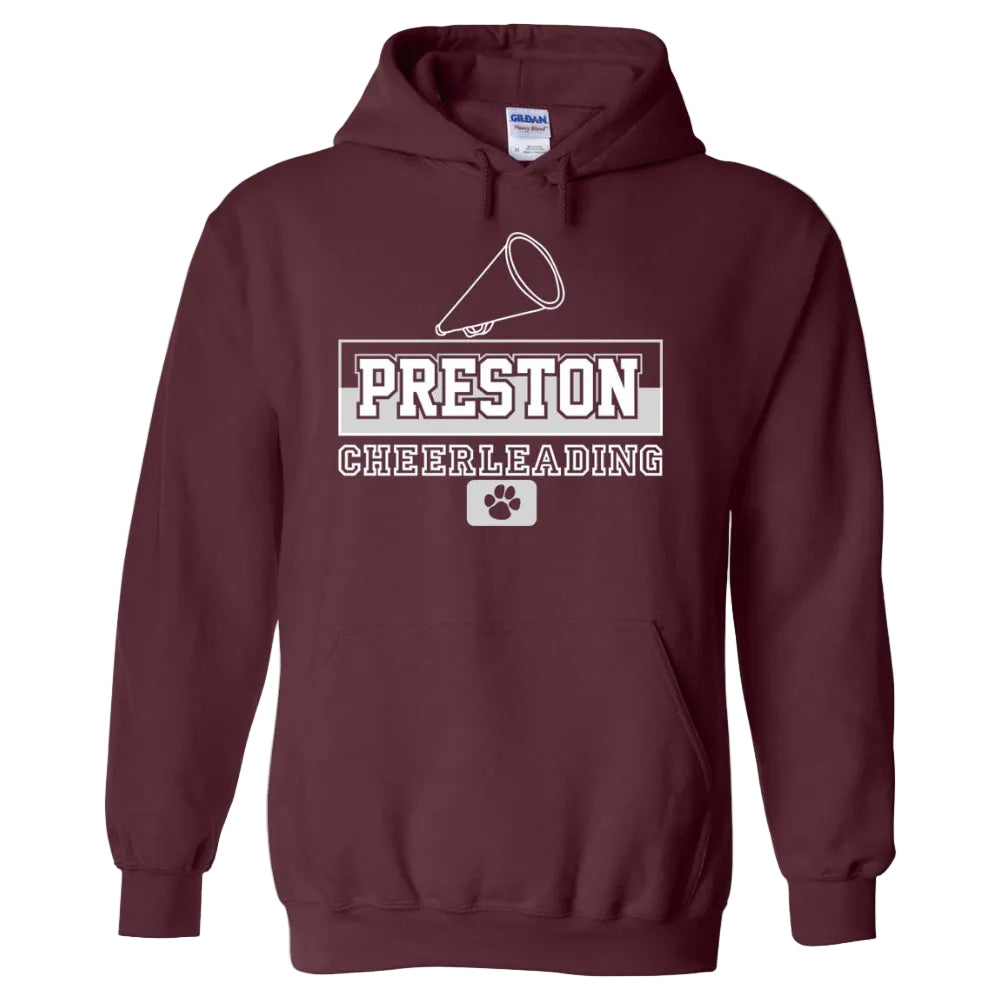 Preston High School Team Pullover Hoodie w/ Cheer Logo 