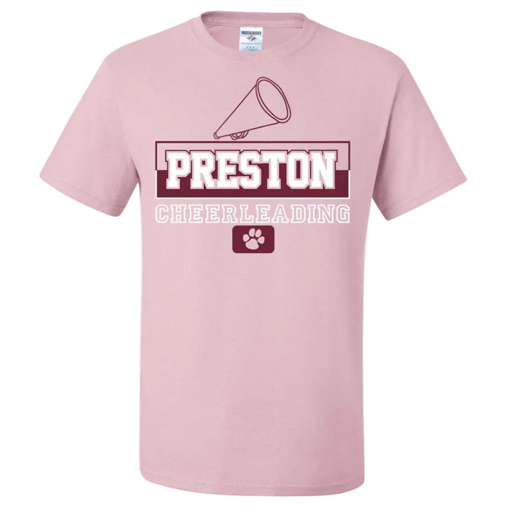 Preston High School Team Short Sleeve T-Shirt w/ Cheer Logo 