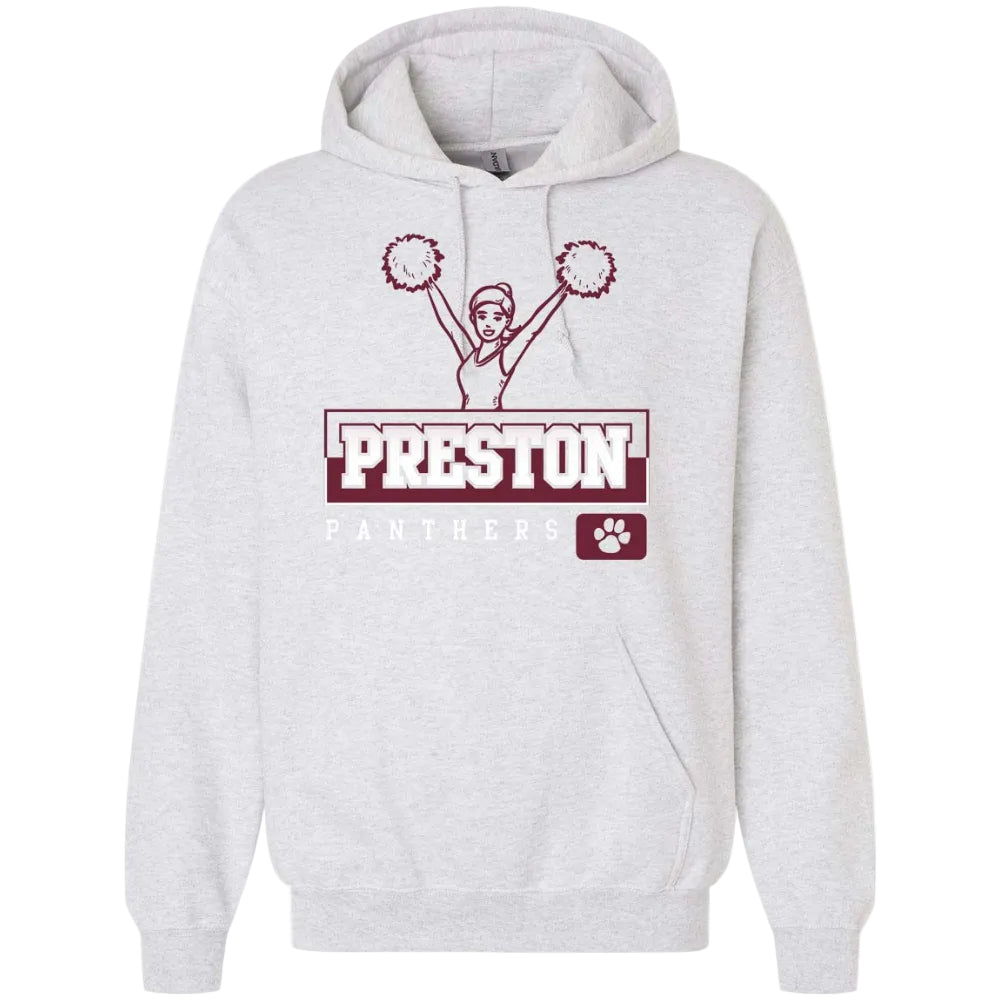Preston High School Team Pullover Hoodie w/ Cheer Logo 