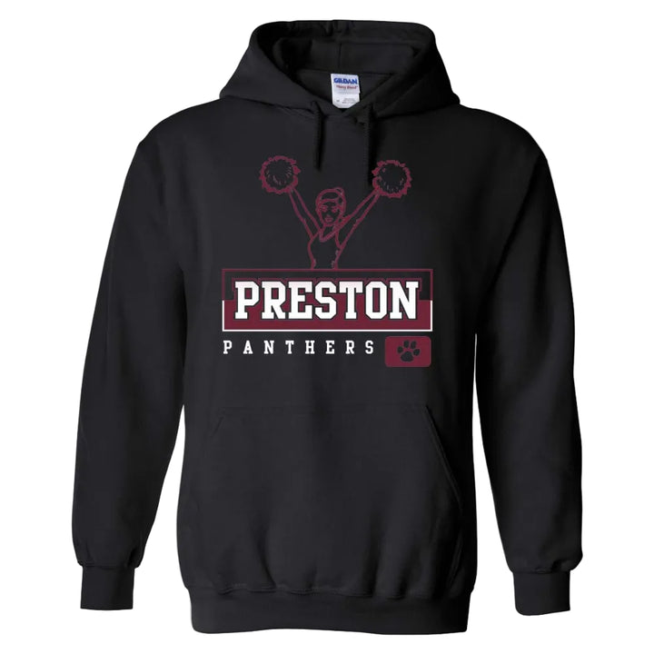 Preston High School Team Pullover Hoodie w/ Cheer Logo 