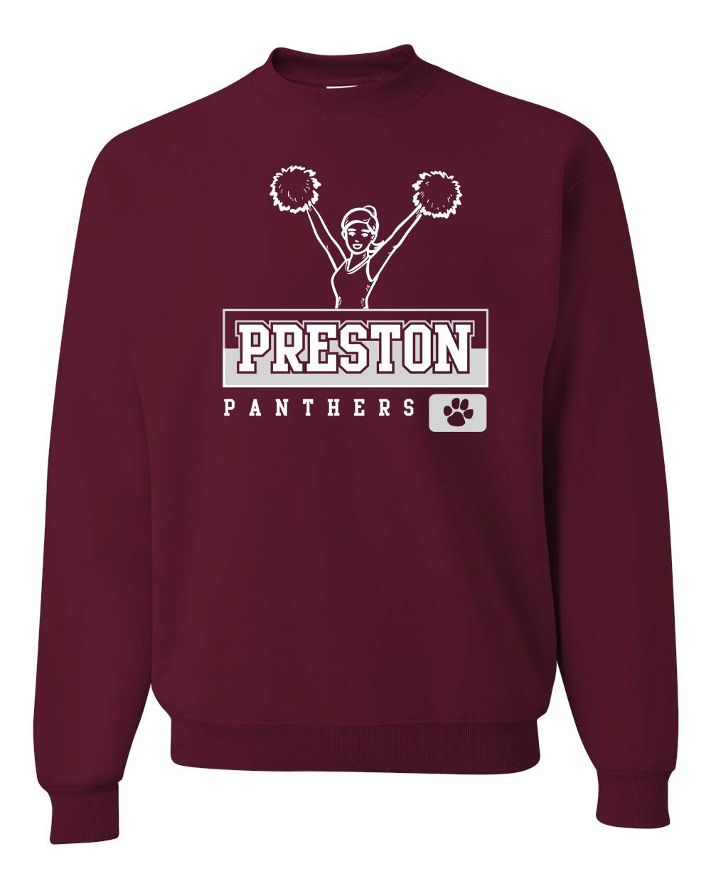 Preston High School Team Sweatshirt w/ Cheer Logo 
