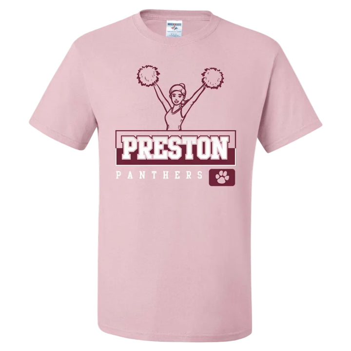 Preston High School Team Short Sleeve T-Shirt w/ Cheer Logo 
