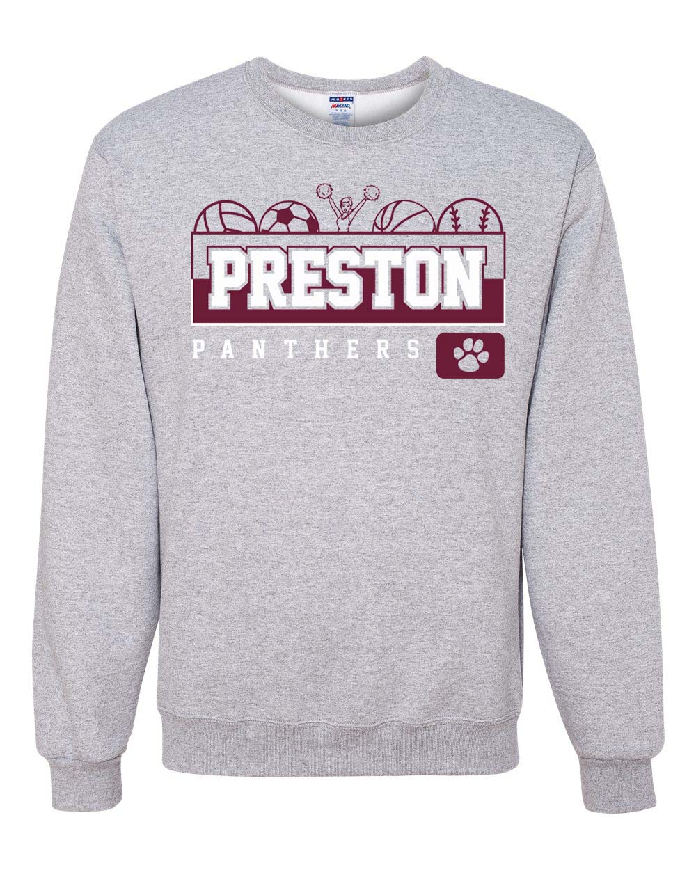 Preston High School Team Sweatshirt w/ Cheer Logo 