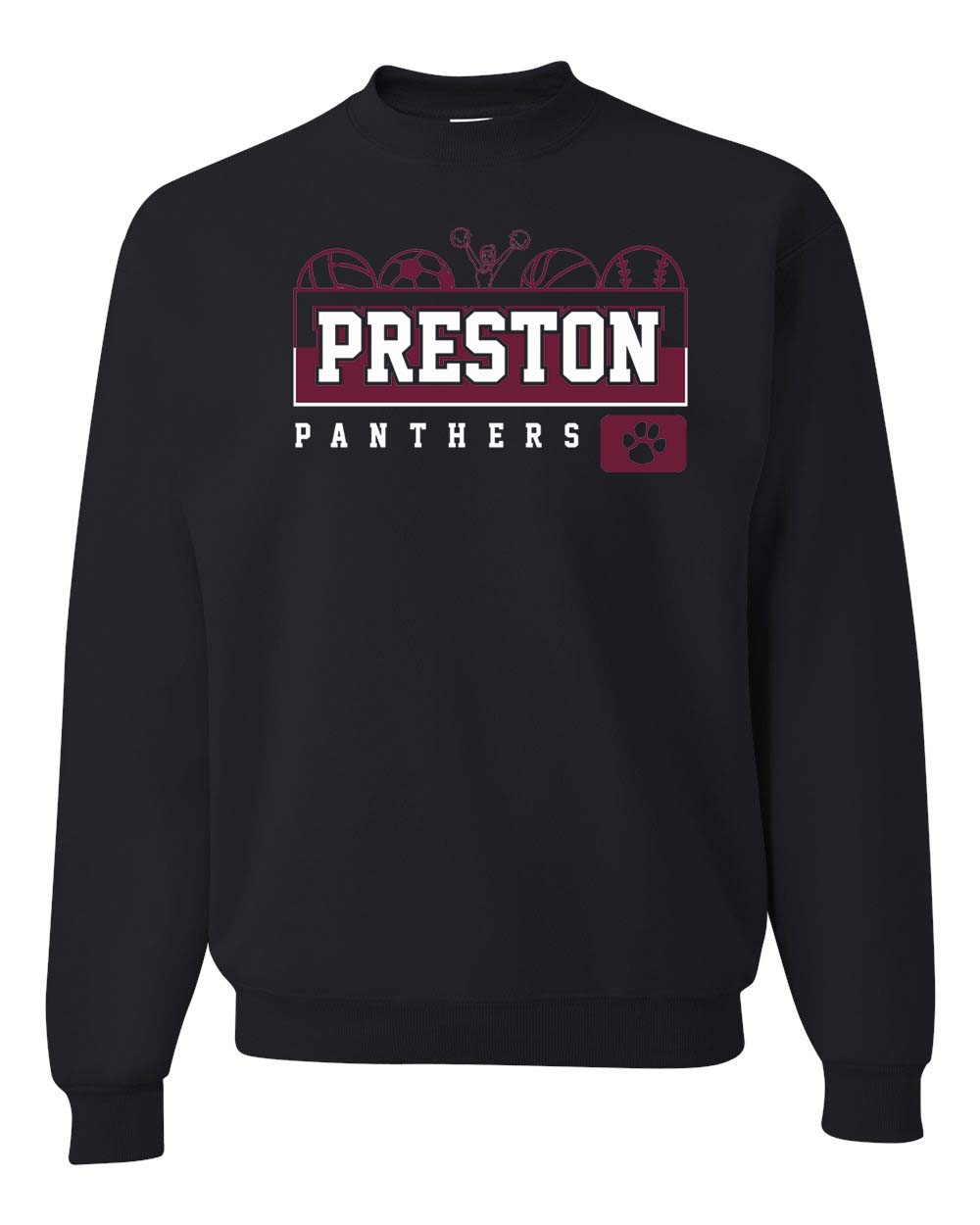 Preston High School Team Sweatshirt w/ Cheer Logo 