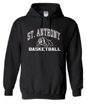 St. Anthony School Team Pullover Hoodie w/ Basketball Logo 