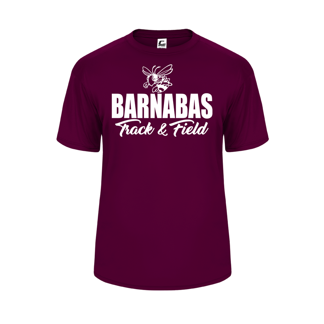St. Barnabas Elementary School Team Performance Short Sleeve T-shirt w/ Track Logo 