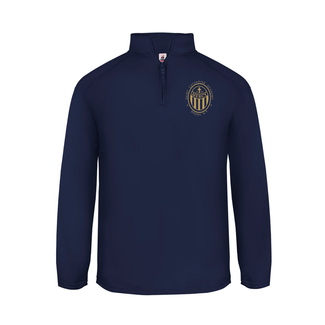 St. Catharine Academy Navy Quarter Zip Performance Fleece w/ Logo