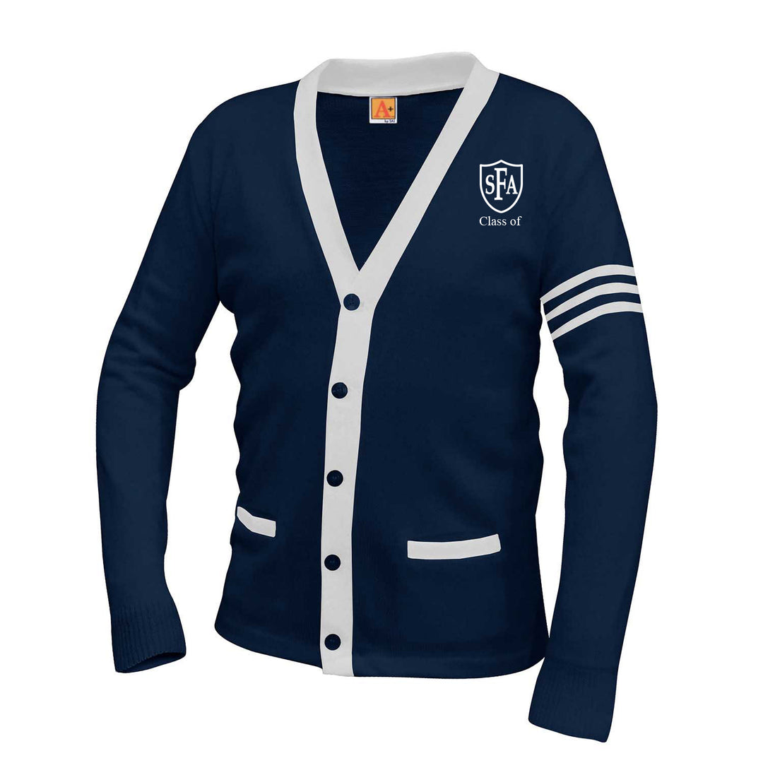 St. Francis of Assisi School Varsity 2 Pocket Cardigan w/ Logo &amp; Name Customization