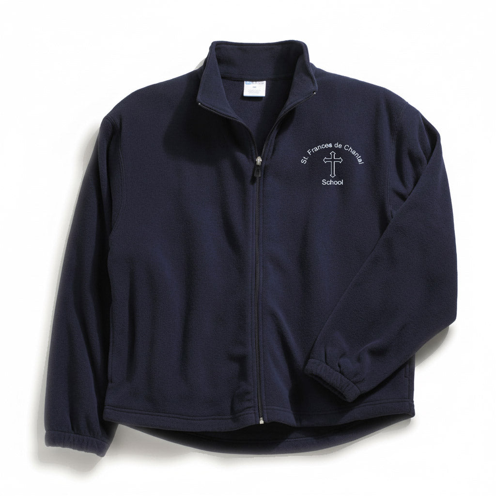 St. Frances de Chantal School Navy Full Zip Fleece w/ Logo