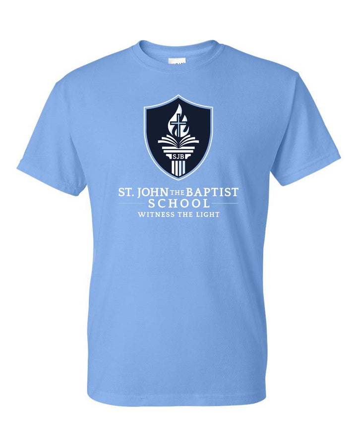 St. John the Baptist School Spirit Short Sleeve T-Shirt w/ Witness the Light Logo 