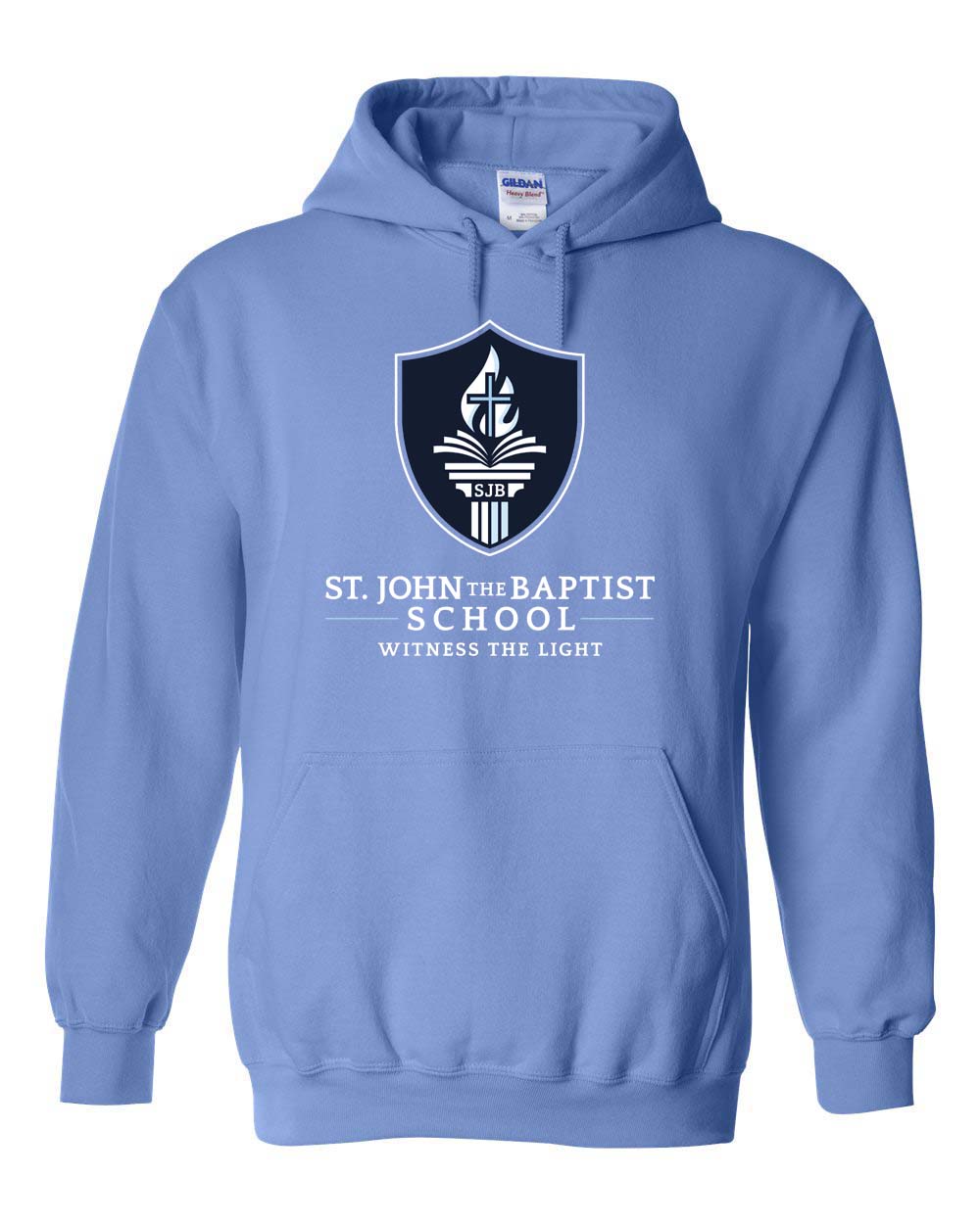 St. John the Baptist School Spirit Pullover Hoodie w/ Witness the Light Logo 