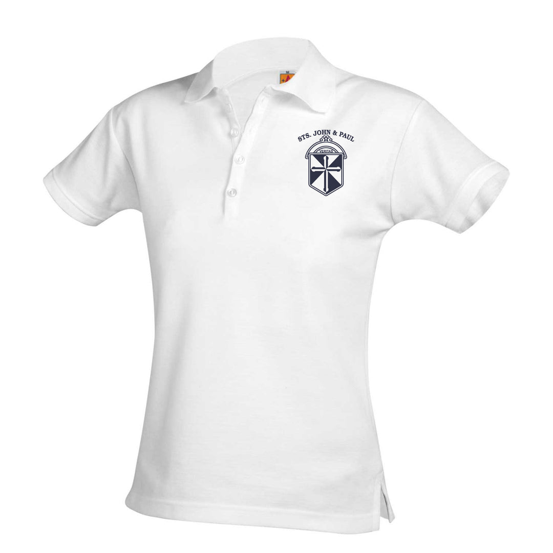 Sts. John &amp; Paul School White Short Sleeve Girls&