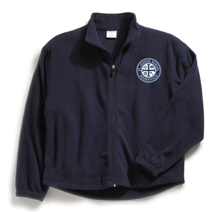 St. Joseph School Navy Full Zip Fleece w/ Logo