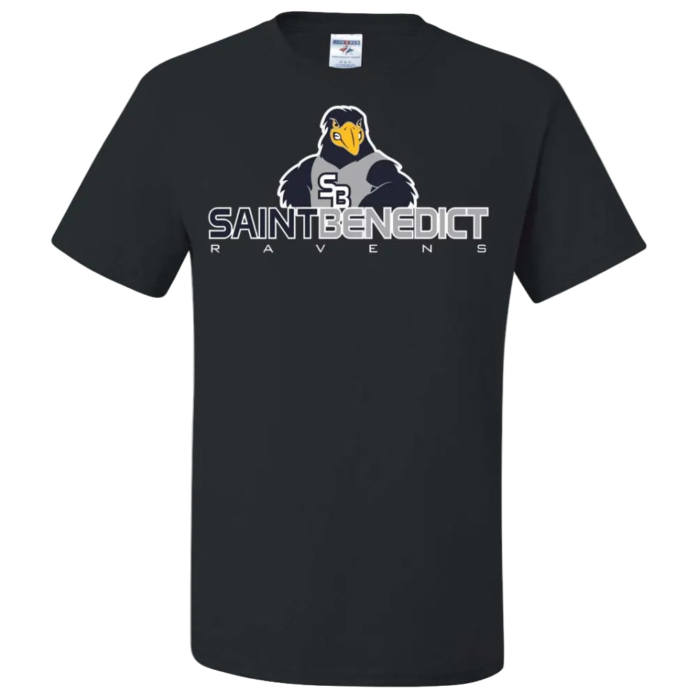 St. Benedict School Spirit Short Sleeve T-Shirt w/ Raven Logo 