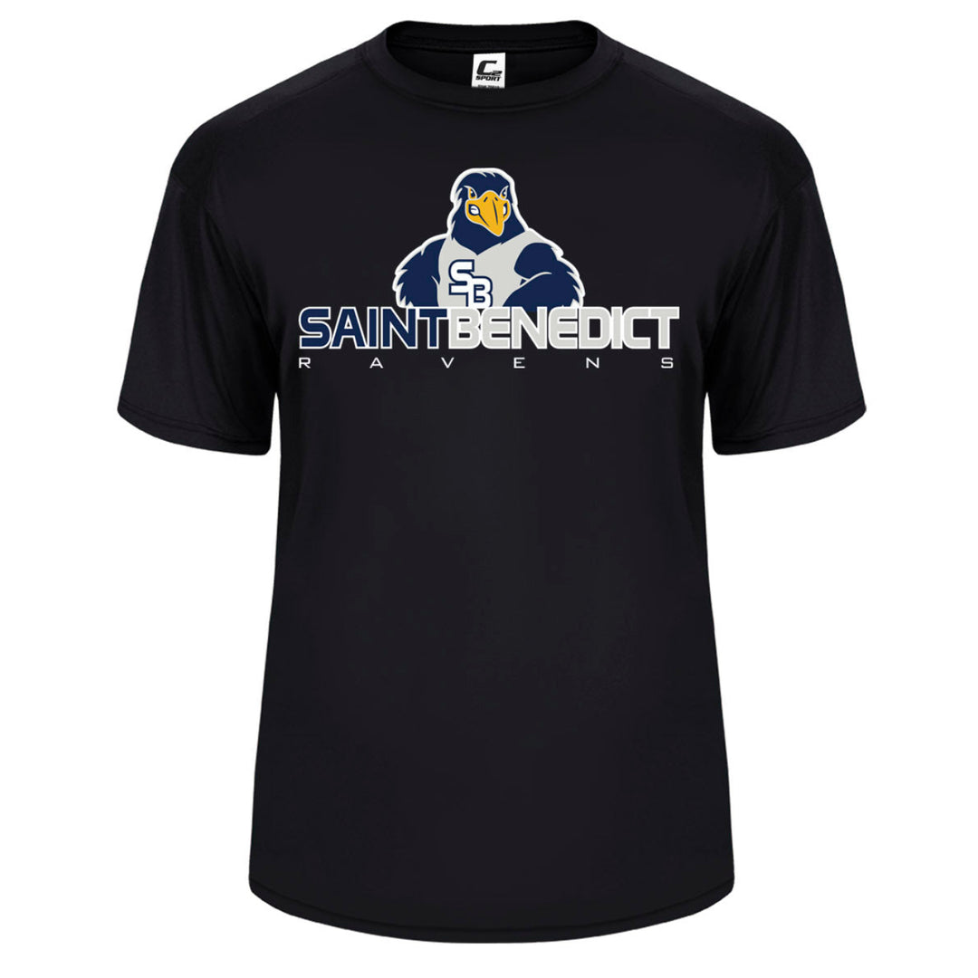 St. Benedict School Spirit Performance Short Sleeve T-shirt w/ Raven Logo 