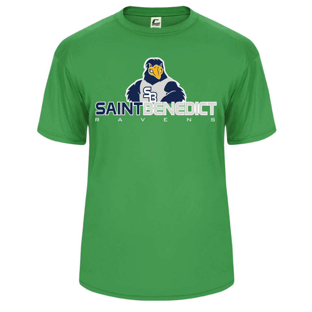 St. Benedict School Spirit Performance Short Sleeve T-shirt w/ Raven Logo 