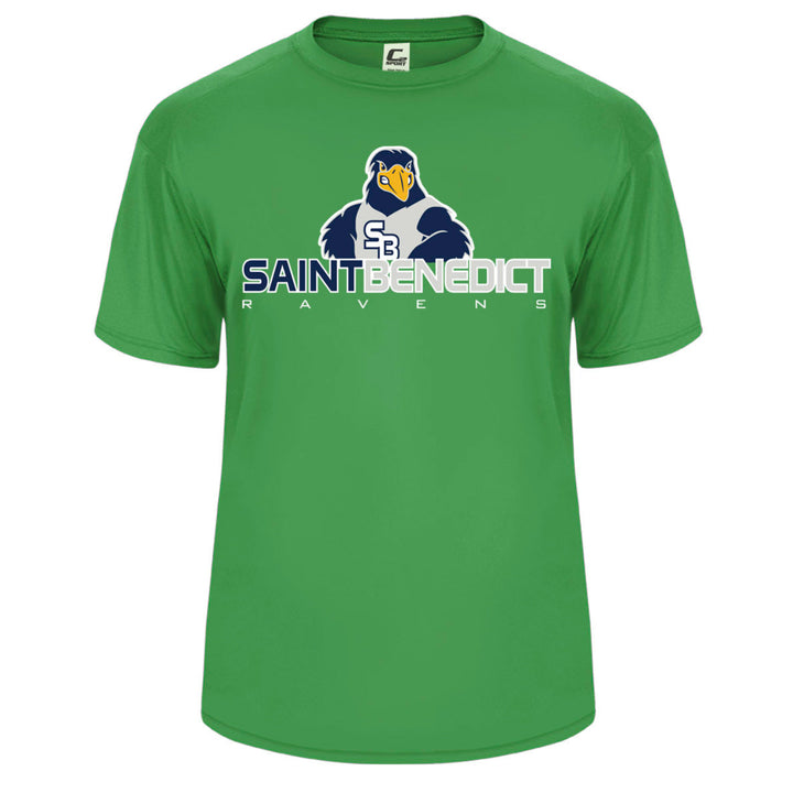 St. Benedict School Spirit Performance Short Sleeve T-shirt w/ Raven Logo 