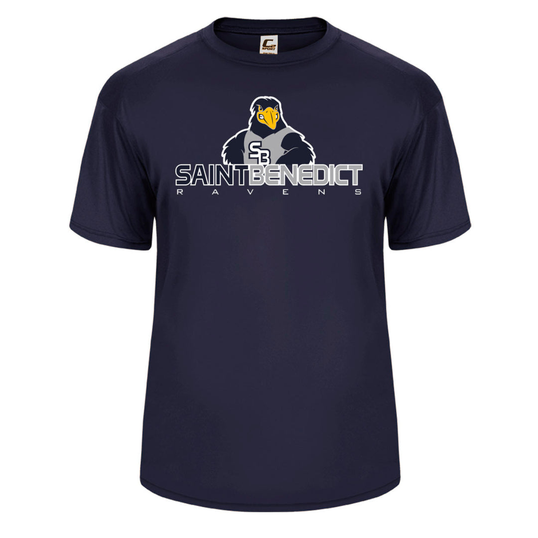 St. Benedict School Spirit Performance Short Sleeve T-shirt w/ Raven Logo 