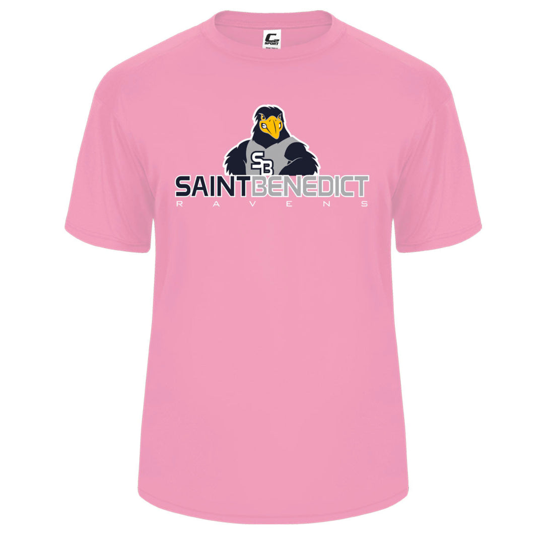 St. Benedict School Spirit Performance Short Sleeve T-shirt w/ Raven Logo 