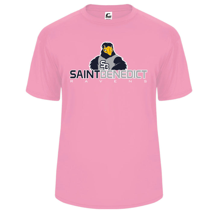 St. Benedict School Spirit Performance Short Sleeve T-shirt w/ Raven Logo 