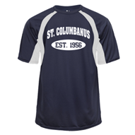 St. Columbanus School Spirit Hook Short Sleeve T-shirt w/ Est. 1956 Logo 