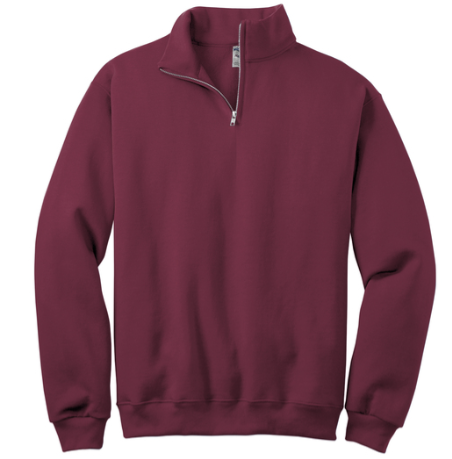 Jerzee Maroon Zip Sweatshirt