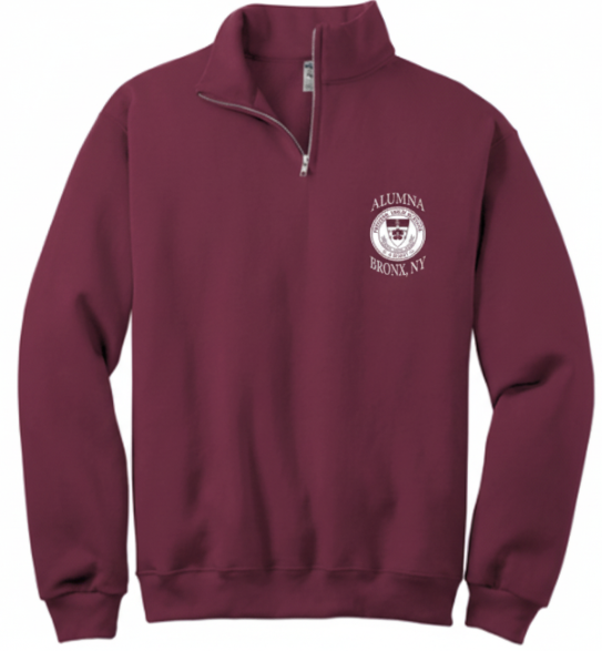 Preston High School Maroon Zip Sweatshirt w/ Alumna Logo 