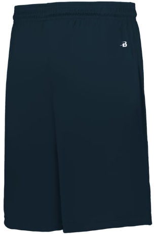 Navy Badger Core Pocketed Shorts