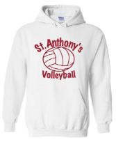 St. Anthony School Team Pullover Hoodie w/ Volleyball Logo 