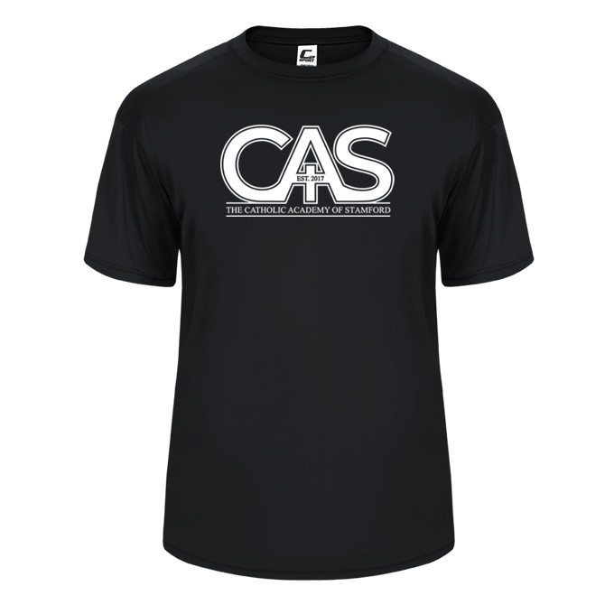 Catholic Academy of Stamford Spirit Performance Short Sleeve T-shirt w/ Spirit Logo 