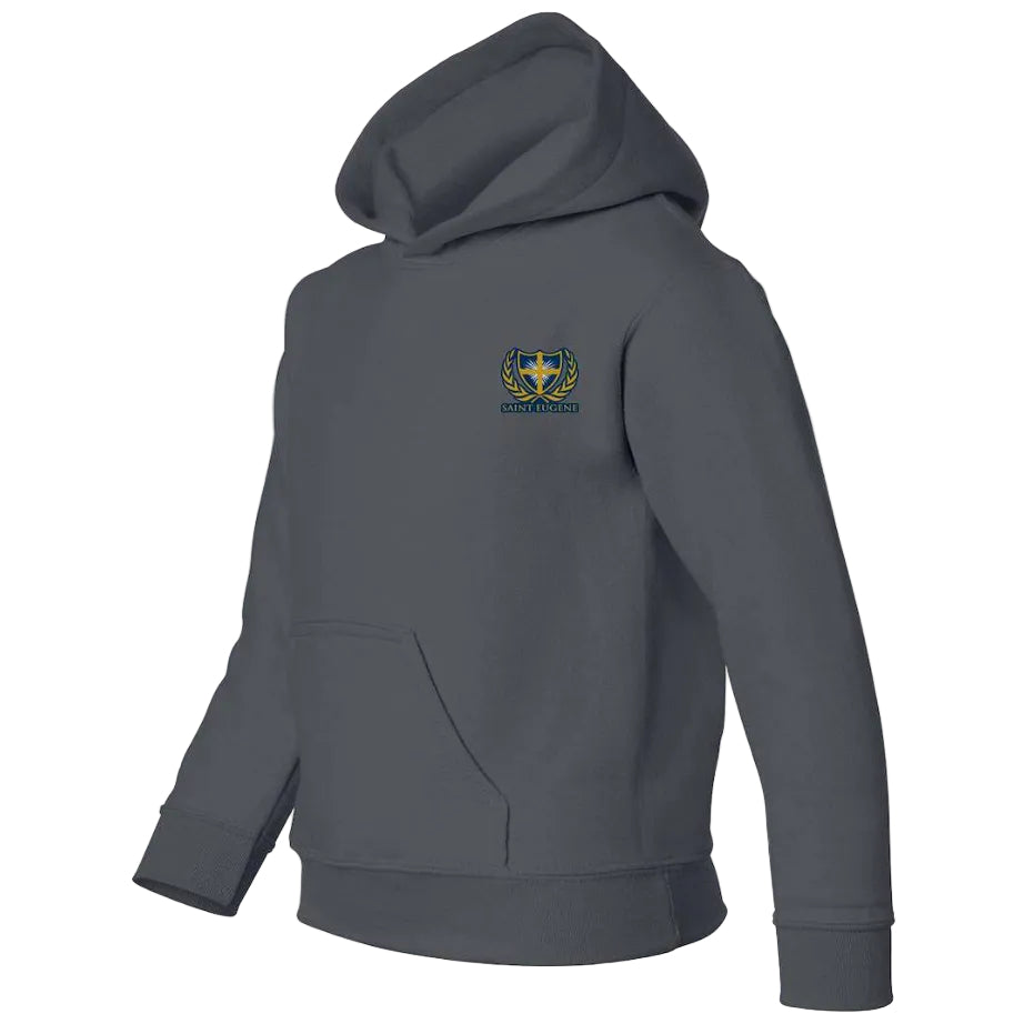 St. Eugene School Spirit Pullover Hoodie w/ School Crest Logo 