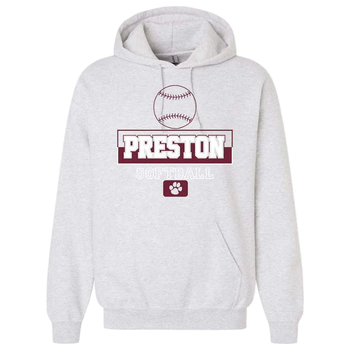 Preston High School Team Pullover Hoodie w/ Softball Logo 