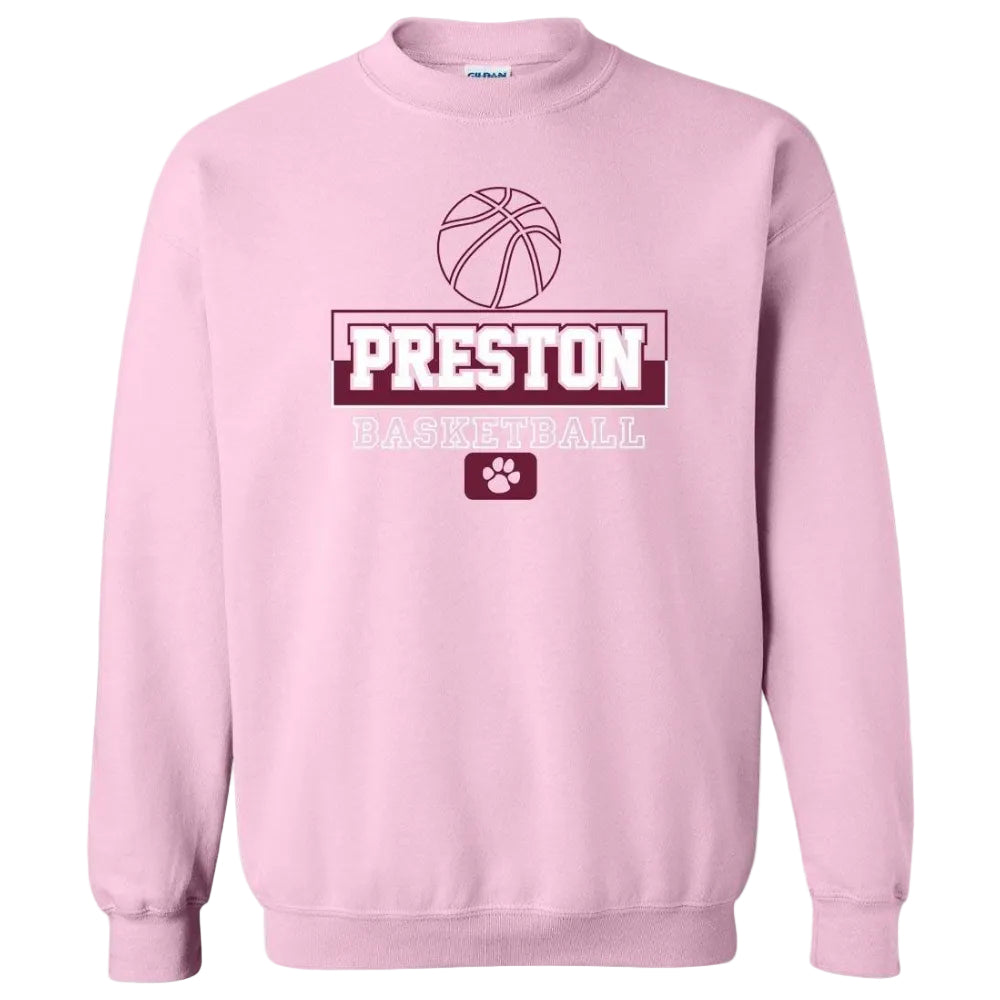 Preston High School Team Sweatshirt w/ Basketball Logo 