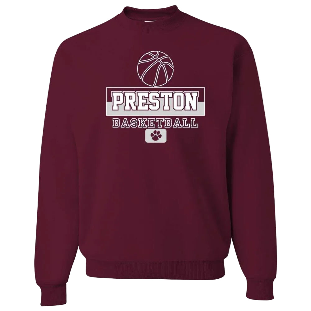Preston High School Team Sweatshirt w/ Basketball Logo 